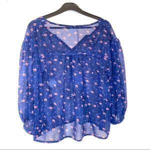 Kimchi Blue Urban outfitters floral blouse top M boho